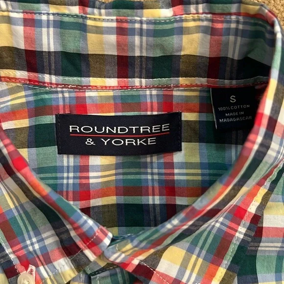 NWT Roundtree & Yorke Short Sleeve Button Down Shirt, Small - Picture 3 of 7